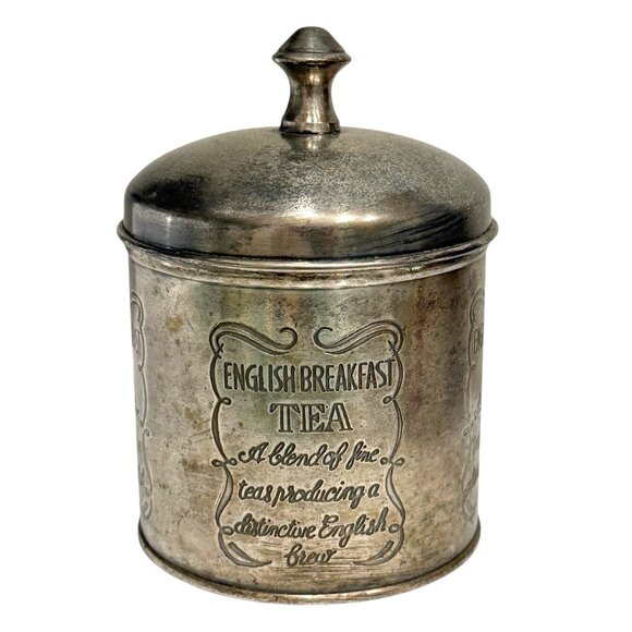 Vintage Other - Vintage Silver-Plated English Tea Tin Made in India